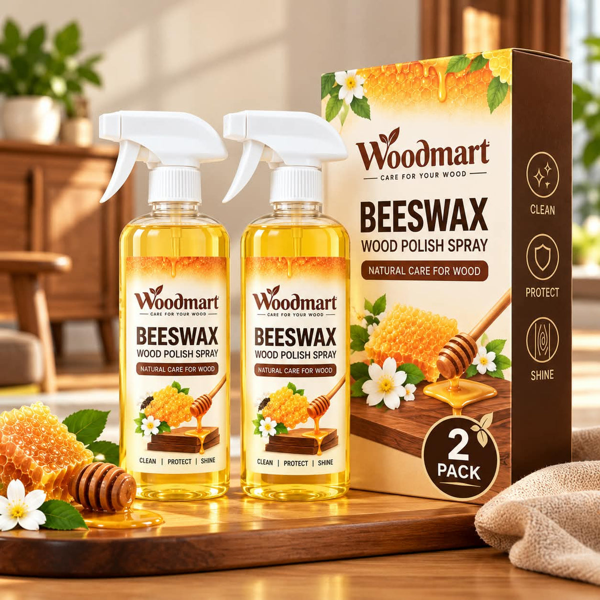 Woodora Beeswax Wood Polish Spray | Buy 1 Get 1 FREE